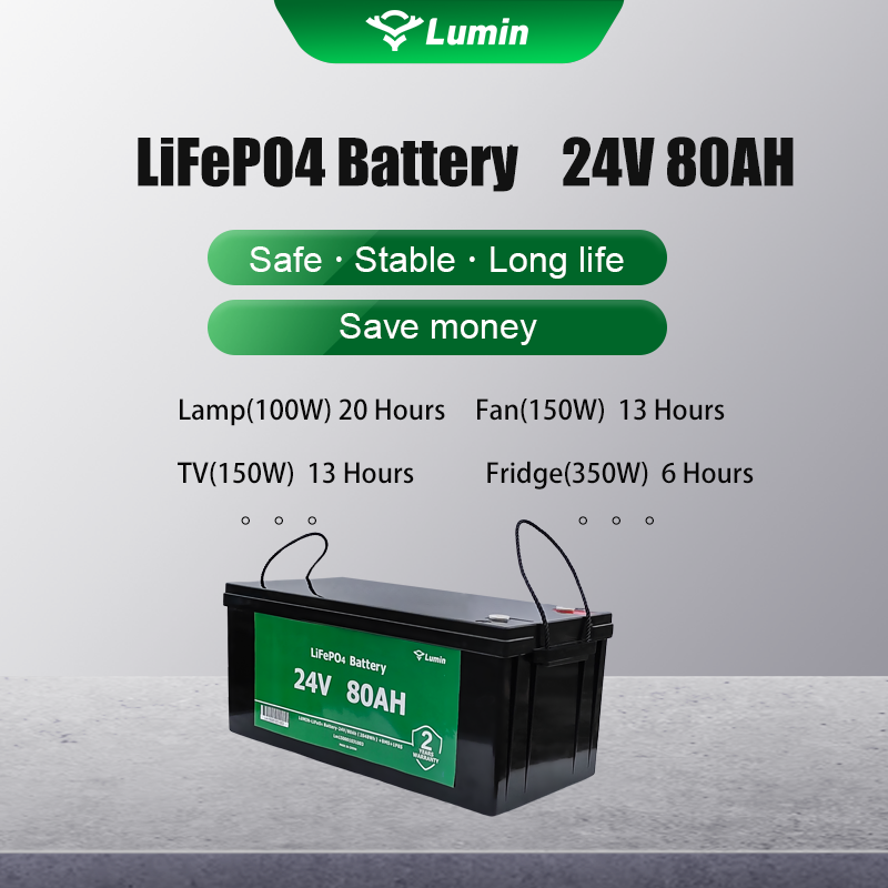 LUMIN LiFePO4 Battery NX-24v/80Ah (2048Wh) + BMS+1P8S