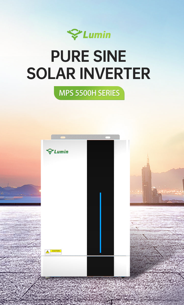 LUMIN Inverter MPS-H-48v/5500W Black and white