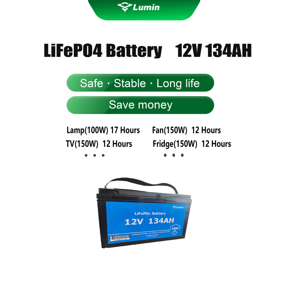 LUMIN LiFePO4 Battery NX-12v/134Ah (1715Wh) + BMS+1P4S